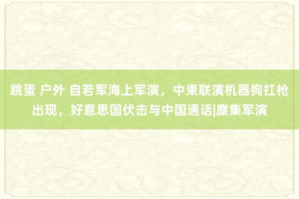 跳蛋 户外 自若军海上军演，中柬联演机器狗扛枪出现，好意思国伏击与中国通话|麇集军演