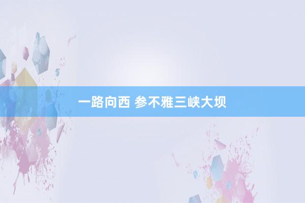 一路向西 参不雅三峡大坝